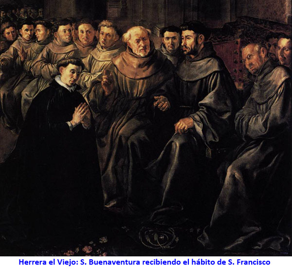 Herrera el Viejo: S. Buenaventura recibiendo el h&aacute;bito de S. Francisco